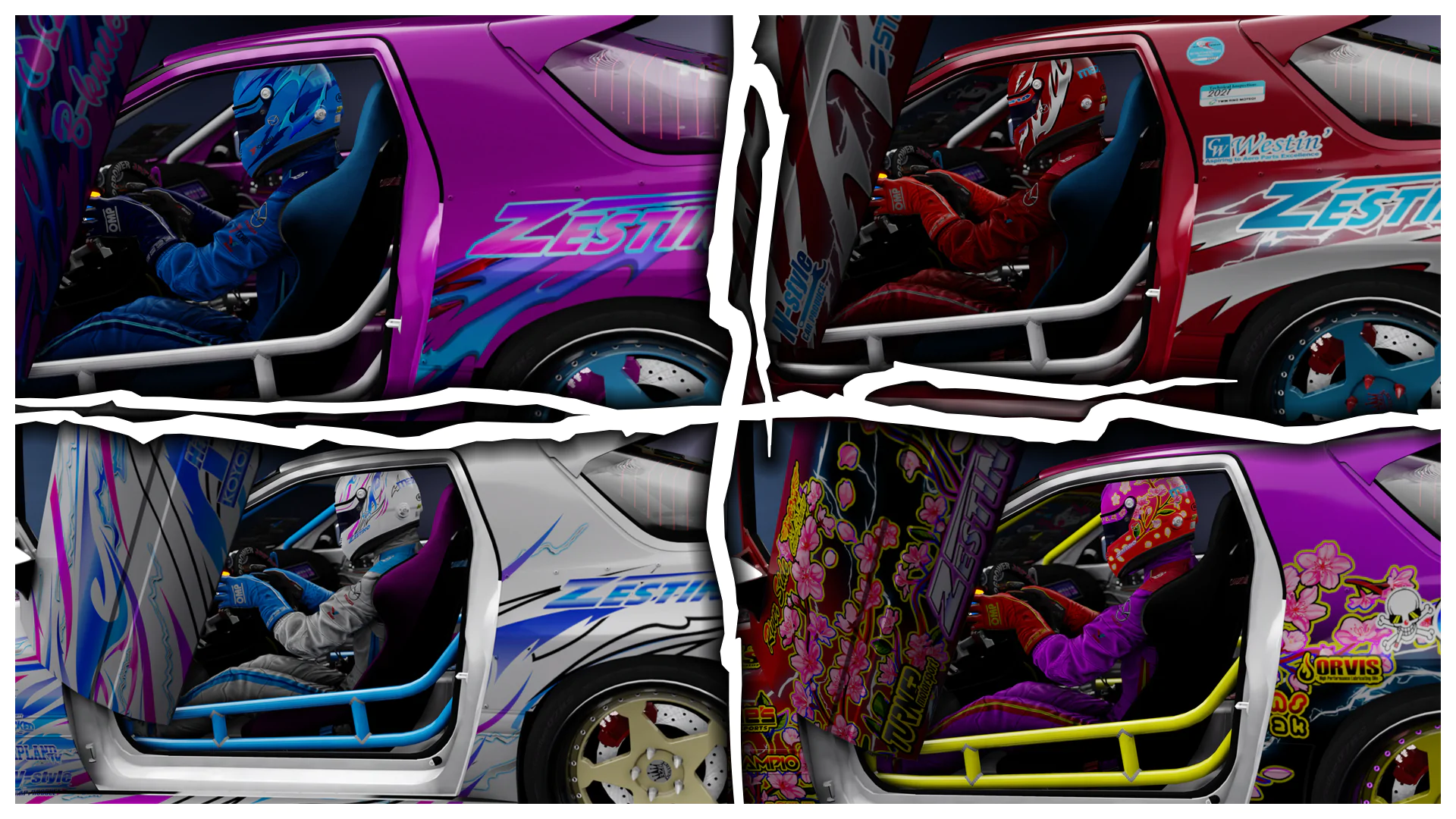 Mazda FC RX-7 Drift Assetto Corsa Helmets