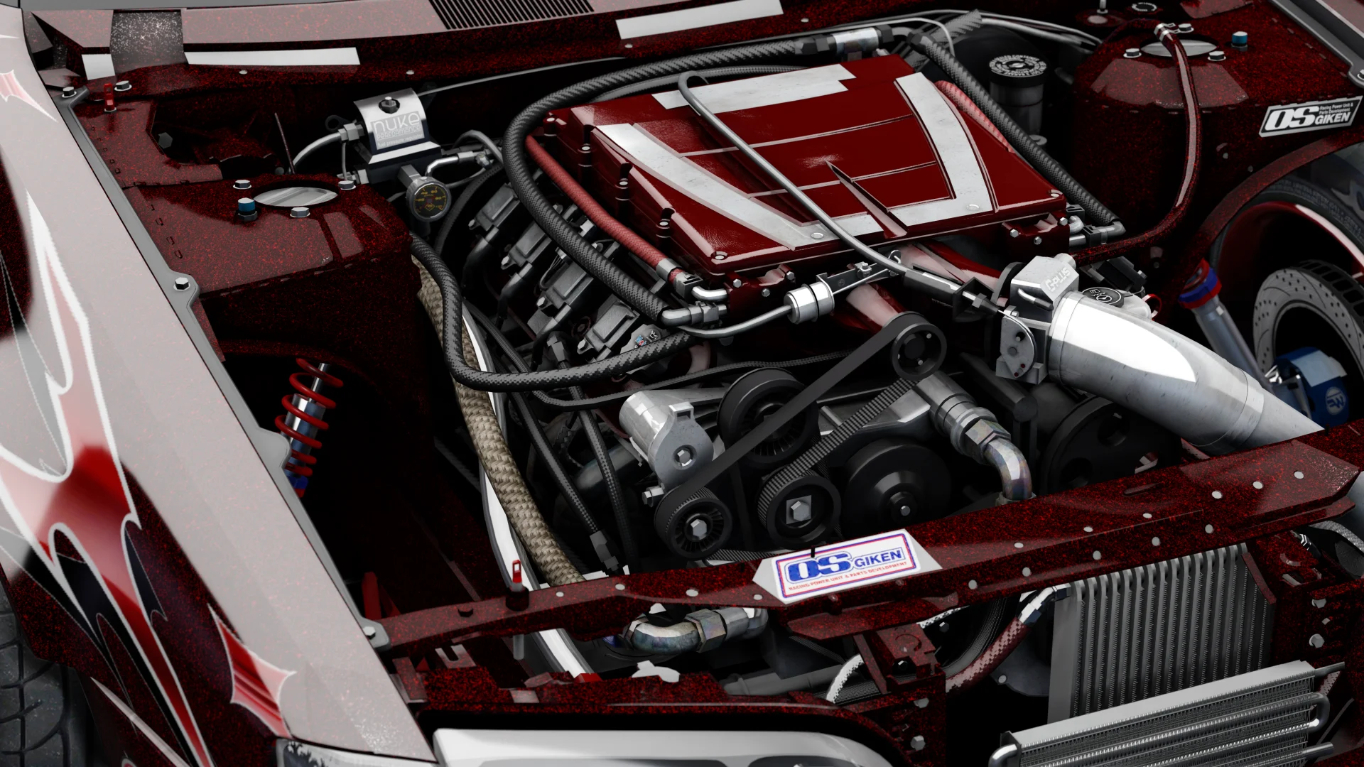 Nissan 240SX S14 Drift engine bay