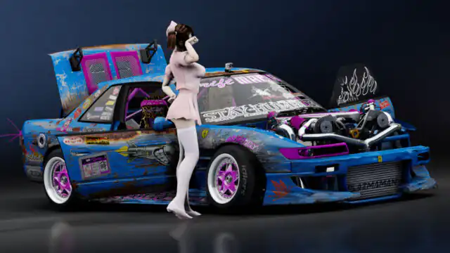 Nissan Silvia S13 Ferrari V12 Drift Missile Blue Nissan Silvia S13 Ferrari V12 Drift Missile Blue