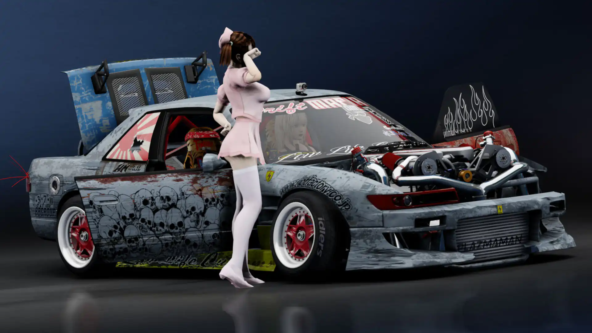 Nissan silvia s13 ferrari v12 drift missile multi color Nissan silvia s13 ferrari v12 drift missile multi color