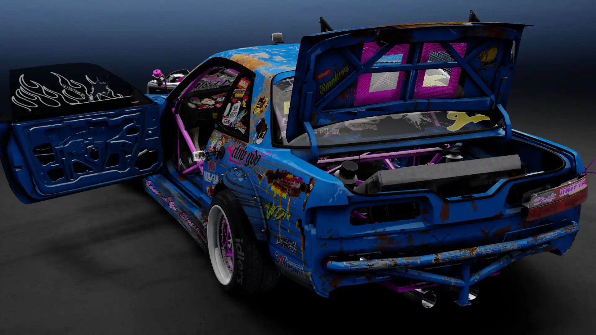 Nissan silvia s13 ferrari v12 drift missile rear end Nissan silvia s13 ferrari v12 drift missile rear end